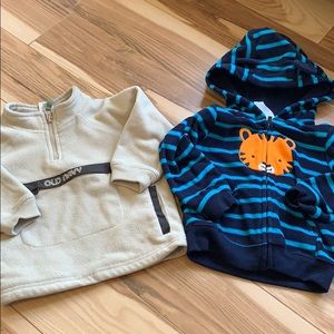 2 Baby boy fleece tops
